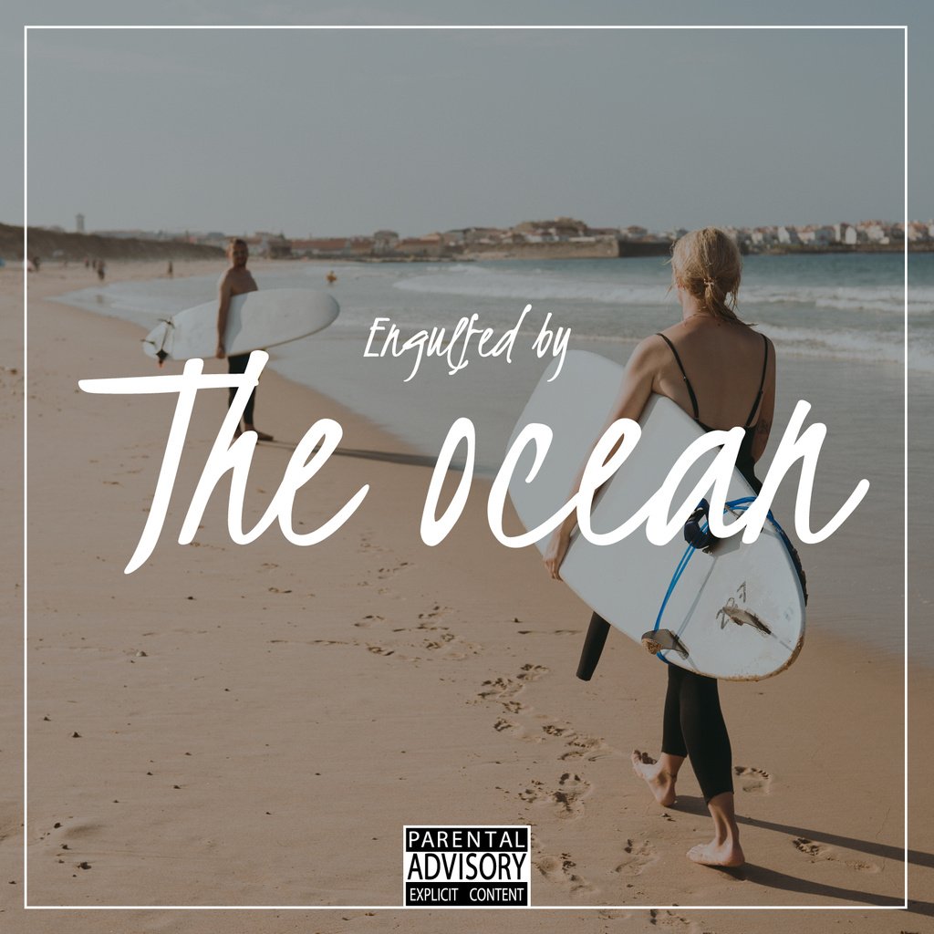 Summer Mood with Surfers at the beach — Maak een ontwerp Summer Mood with Surfers at the beach — Maak een ontwerp
