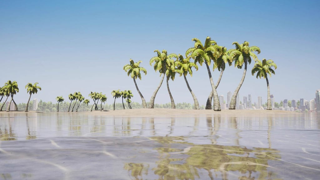 Island Landscape with Palm trees — Создать дизайн Island Landscape with Palm trees — Создать дизайн