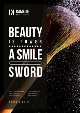 Beauty Quote Brush and Face Powder