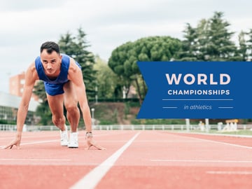 World Championships Ad with Man at Start Position