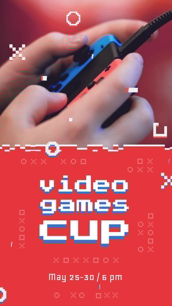 Video Games Ad Hands Holding Gamepad | Vertical Video Template — Modelo de projeto Video Games Ad Hands Holding Gamepad | Vertical Video Template — Modelo de projeto