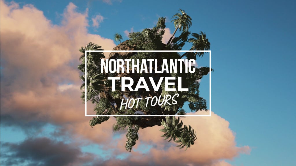 Travel Tour Offer Rotating Globe with Palms | Full Hd Video Template — Modelo de projeto Travel Tour Offer Rotating Globe with Palms | Full Hd Video Template — Modelo de projeto
