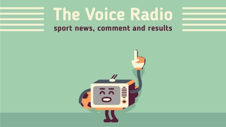 Sporting Event Translation Radio with Soccer Ball Full HD video Design Template