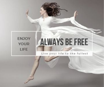Inspiration Quote Woman Dancer Jumping