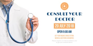 Consultation Announcement Doctor with Stethoscope