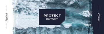 Ecology Quote with Stormy Sea Waves