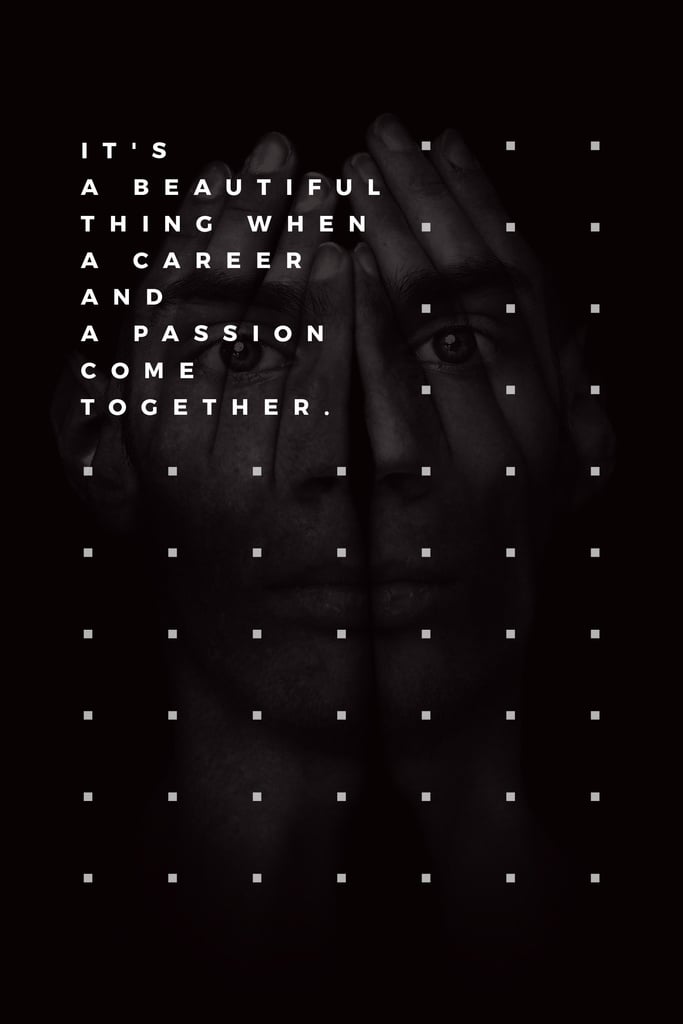 Citation about career and a passion — Crea un design Citation about career and a passion — Crea un design