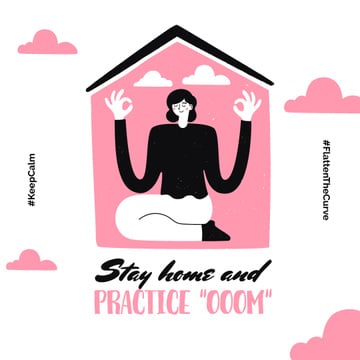 #KeepCalm challenge Woman meditating at Home