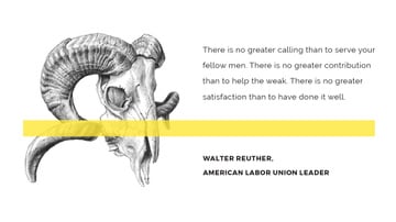 Volunteer Work Quote with animal Skull