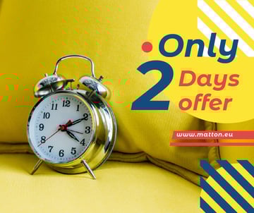 Sale Announcement Alarm Clock in Yellow