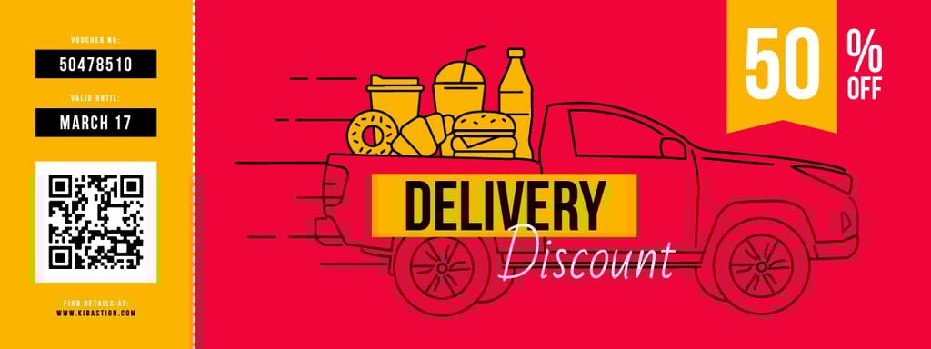 Delivery Discount with Car delivering Food - Vytvořte návrh Delivery Discount with Car delivering Food - Vytvořte návrh