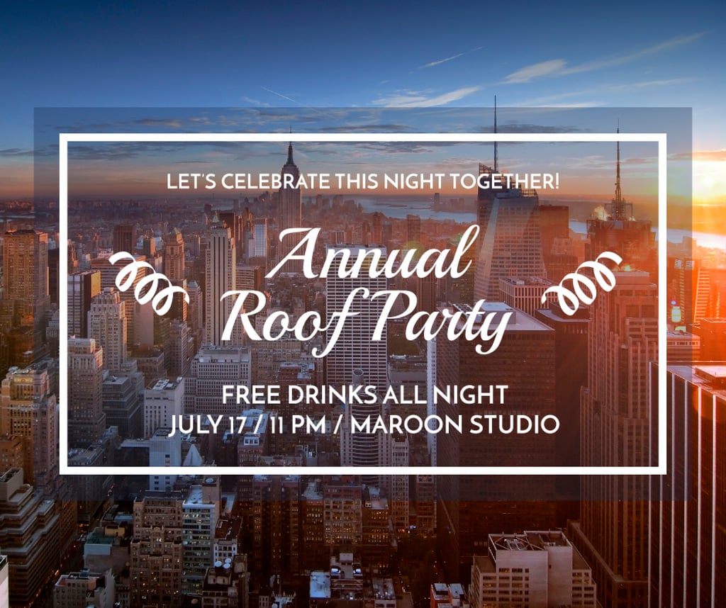 Roof party invitation — Crea un design Roof party invitation — Crea un design