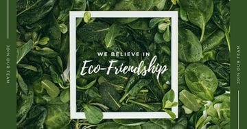 Eco Friendship Concept Green plant leaves