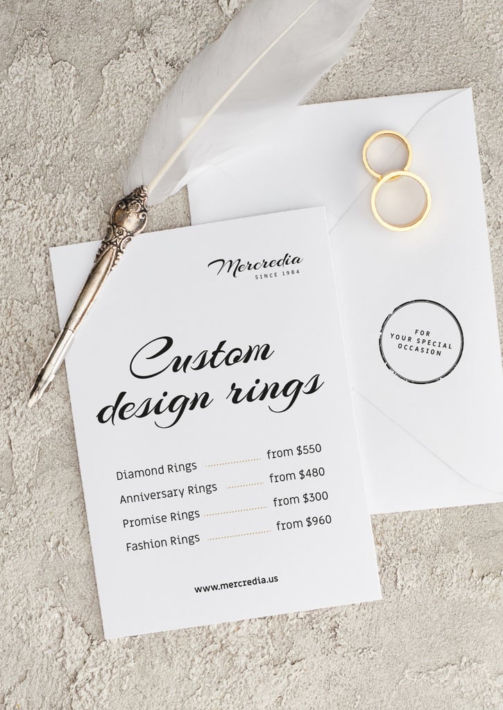 Custom Jewelry Ad Golden Rings — Créer un visuel Custom Jewelry Ad Golden Rings — Créer un visuel