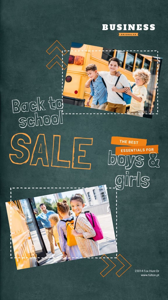 Back to School Sale Kids by School Bus — Create a Design Back to School Sale Kids by School Bus — Create a Design