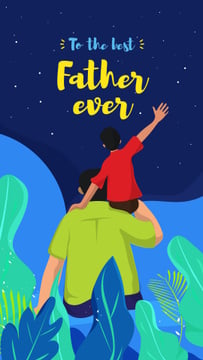 Father holding child on Father's Day