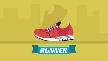 Sporting Goods Ad Running Red Sports Shoe