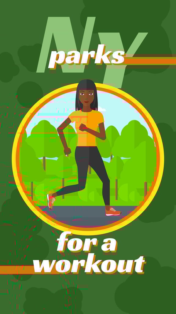 Woman running in park — Create a Design Woman running in park — Create a Design