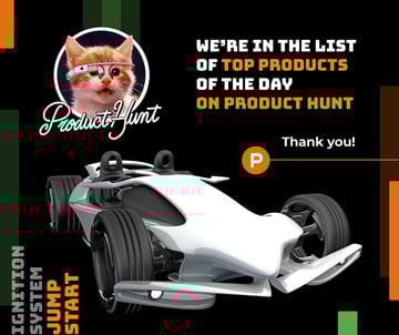 Product Hunt Launch Ad Sports Car