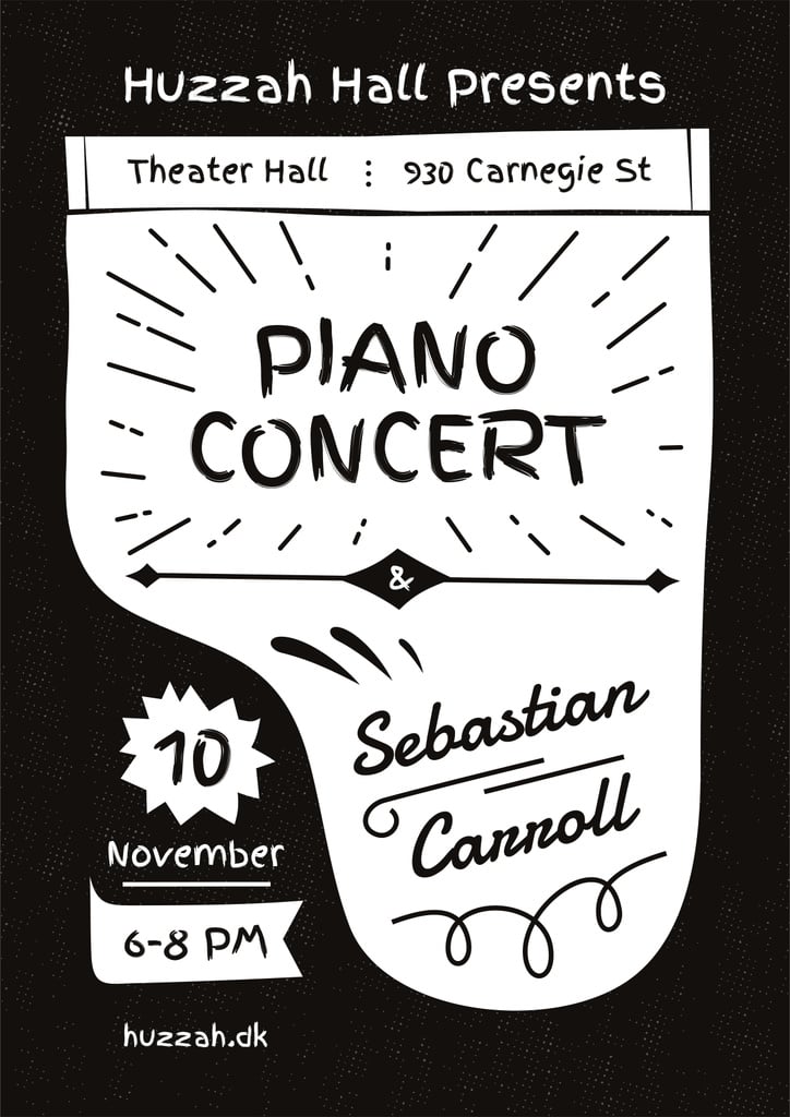 Concert Announcement Grand Piano Silhouette — Create a Design Concert Announcement Grand Piano Silhouette — Create a Design