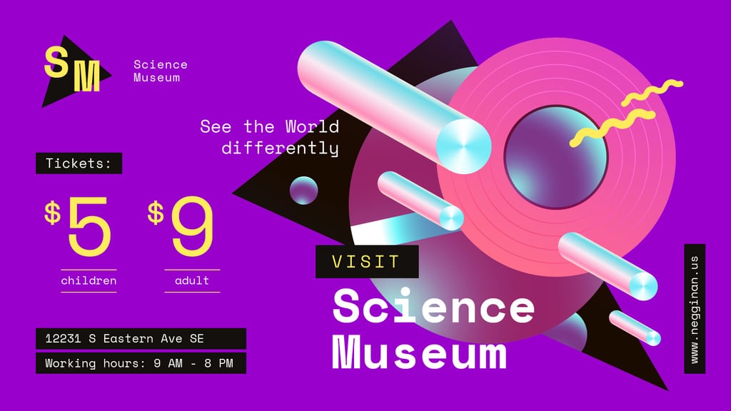 Science Museum Invitation Digital Pattern in Purple — Maak een ontwerp Science Museum Invitation Digital Pattern in Purple — Maak een ontwerp