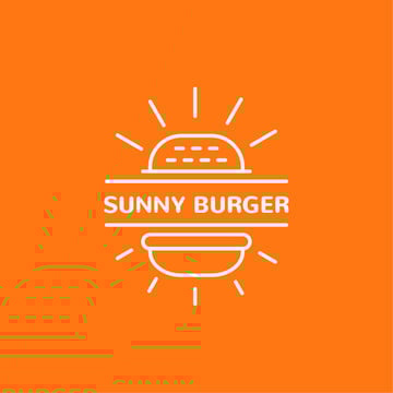 Fast Food Ad with Burger in Orange