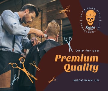 Client at professional barbershop