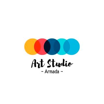 Art Studio Ad with Colorful Circles