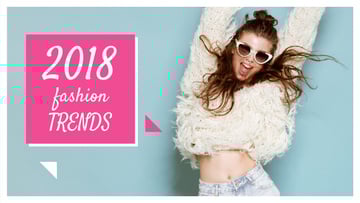Fashion Ad Jumping Girl in Sunglasses | Youtube Thumbnail Template