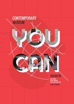 Contemporary museum exhibition poster