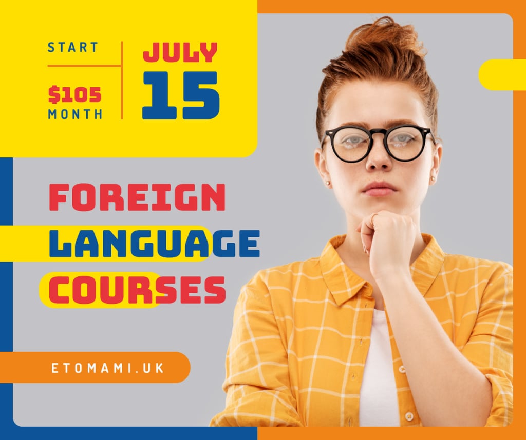 Language Courses ad confident young girl — ein Design erstellen Language Courses ad confident young girl — ein Design erstellen