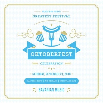 Traditional Oktoberfest treat for festival invitation