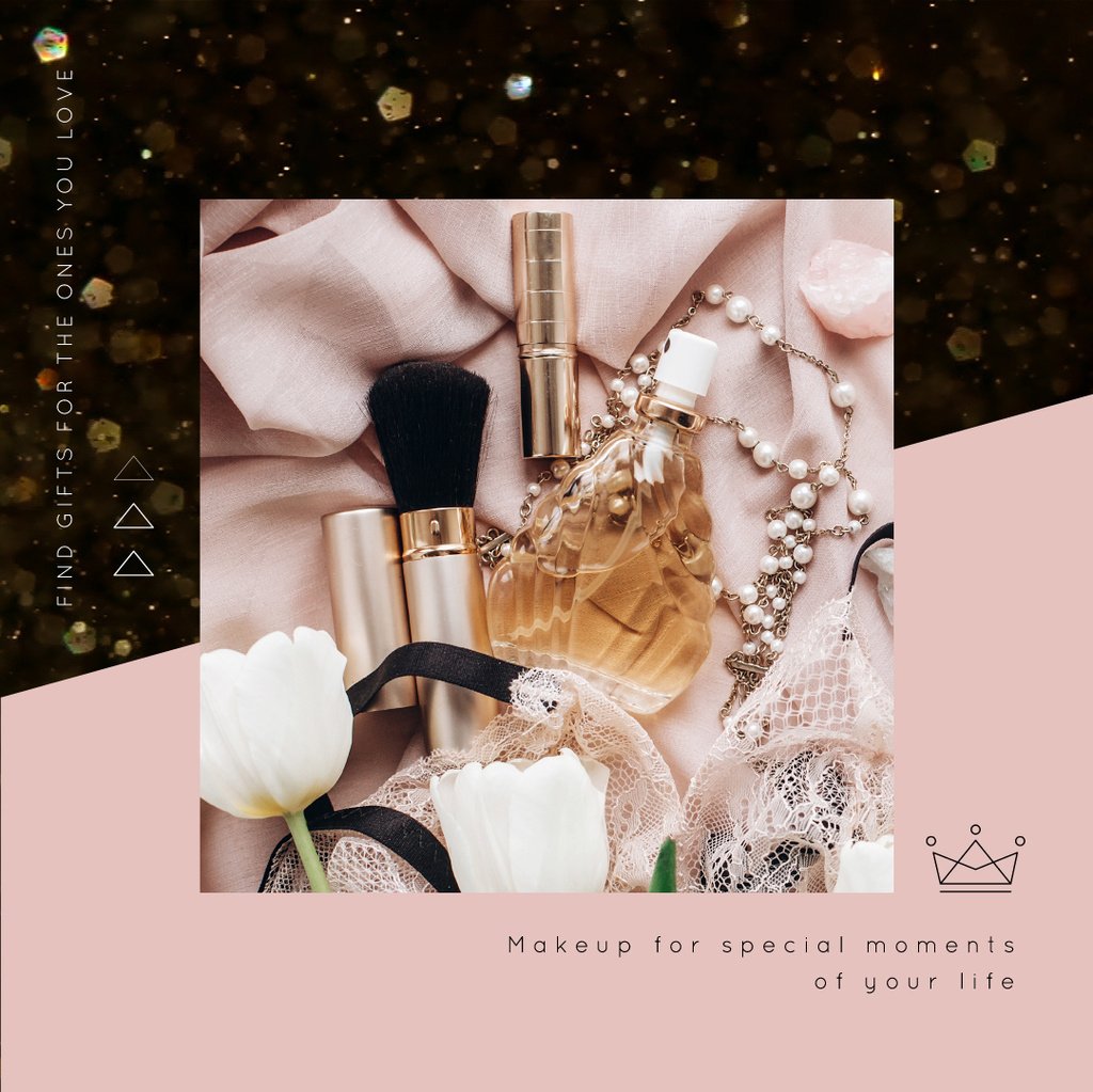 Makeup cosmetics set in Pink — ein Design erstellen Makeup cosmetics set in Pink — ein Design erstellen