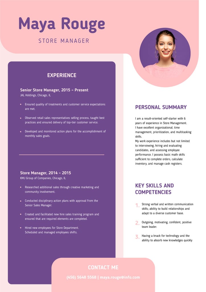 Store manager skills and experience — Créer un visuel Store manager skills and experience — Créer un visuel