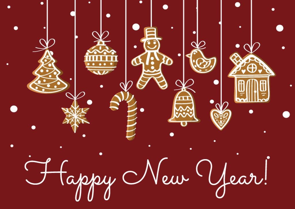 Happy New Year card — ein Design erstellen Happy New Year card — ein Design erstellen