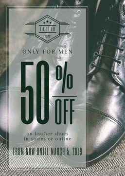 Male shoes sale poster