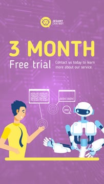 Chatbot Service Man giving Robot High-Five