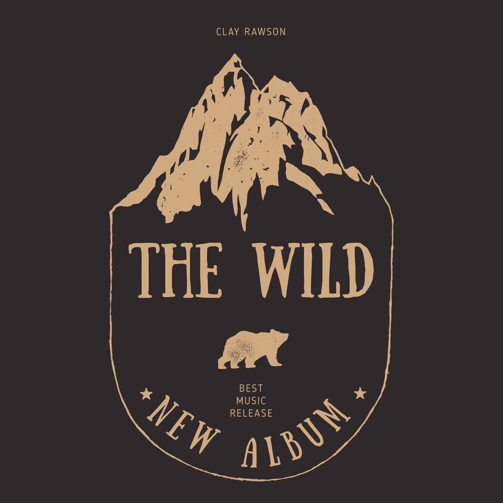 Wild Bear and Mountains illustration - Vytvořte návrh Wild Bear and Mountains illustration - Vytvořte návrh