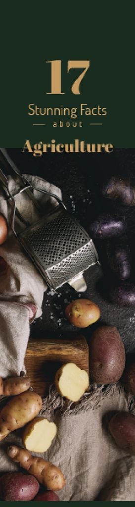 Agriculture Facts Raw Potatoes on Table — Створити дизайн Agriculture Facts Raw Potatoes on Table — Створити дизайн