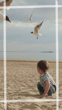 Little Kid at the Beach