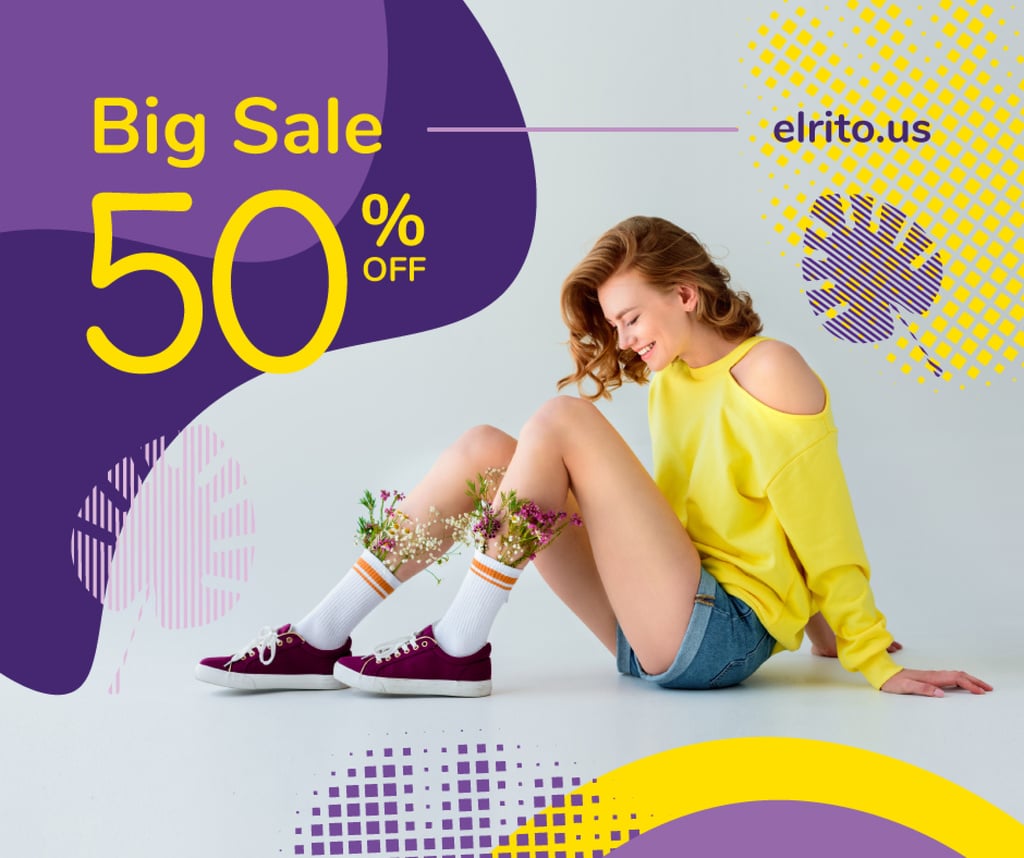 Fashion Ad with Happy Young Girl in Yellow — Создать дизайн Fashion Ad with Happy Young Girl in Yellow — Создать дизайн