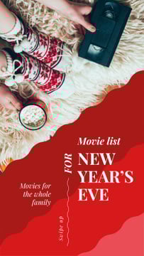Girl with VHS and Christmas drink
