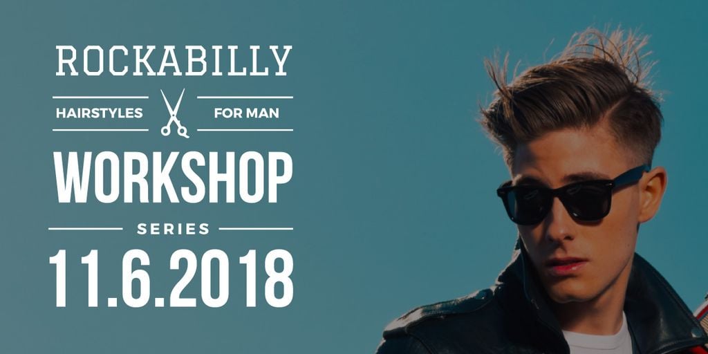 Rockabilly hairstyles workshop poster – Stwórz projekt Rockabilly hairstyles workshop poster – Stwórz projekt