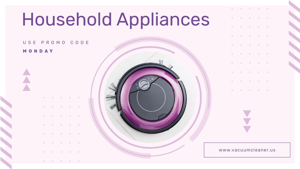 Appliances Offer with Robot Vacuum Cleaner | Full HD Video Template — ein Design erstellen Appliances Offer with Robot Vacuum Cleaner | Full HD Video Template — ein Design erstellen