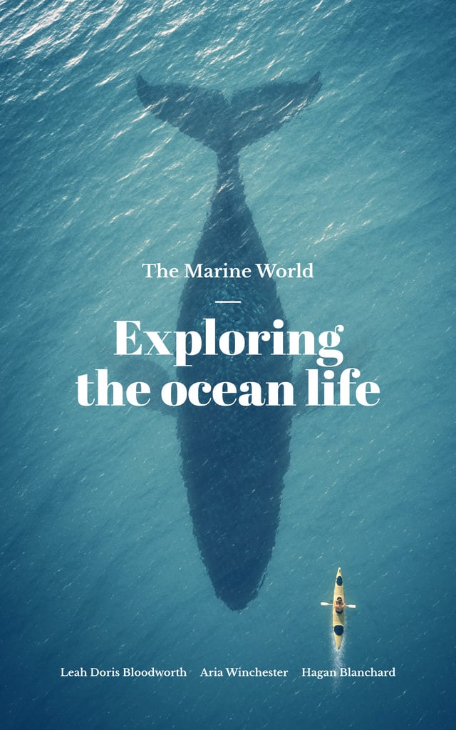 Boat by Whale Swimming Underwater | eBook Template — Maak een ontwerp Boat by Whale Swimming Underwater | eBook Template — Maak een ontwerp