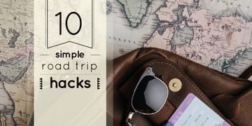 Travel Tips with Vintage Map and Bag