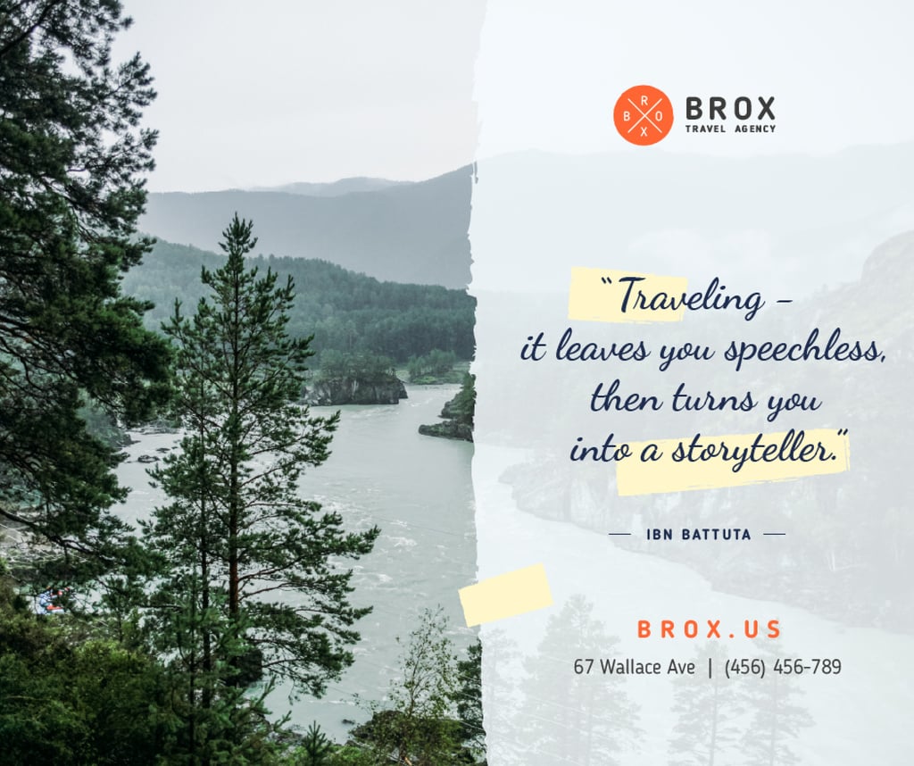 Travel Quote on Scenic Forest View — Створити дизайн Travel Quote on Scenic Forest View — Створити дизайн