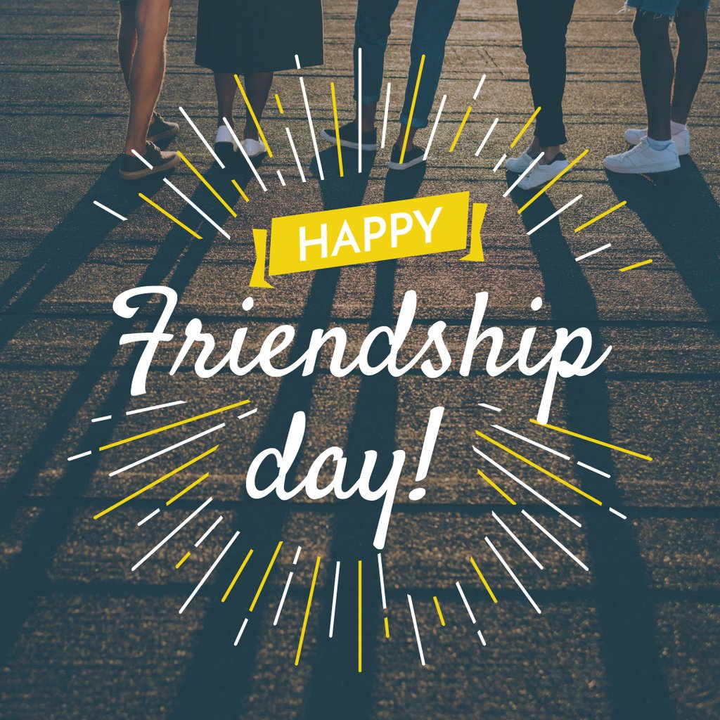 Friendship Day Greeting Young People Together — Créer un visuel Friendship Day Greeting Young People Together — Créer un visuel
