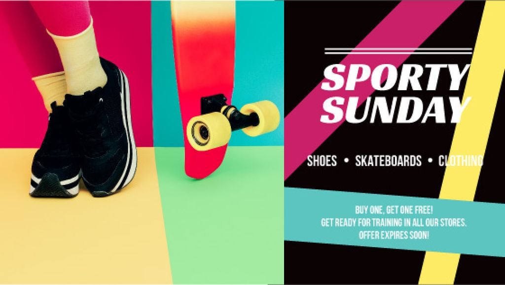 Sporty Sunday sale advertisement — Create a Design Sporty Sunday sale advertisement — Create a Design