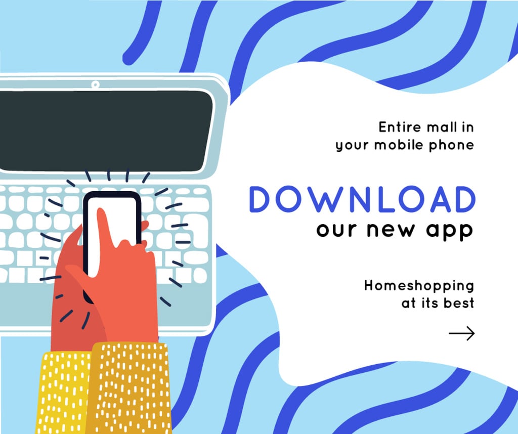 Online Shopping Offer with Man pressing screen — Создать дизайн Online Shopping Offer with Man pressing screen — Создать дизайн
